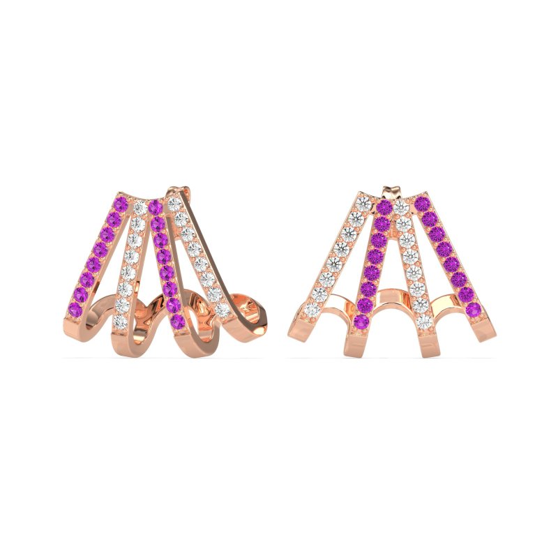 Multi-Row Huggie Earrings