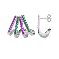 Multi-Row Huggie Earrings
