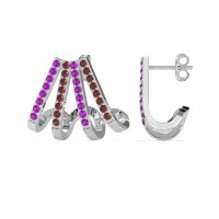 Multi-Row Huggie Earrings