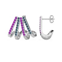 Multi-Row Huggie Earrings