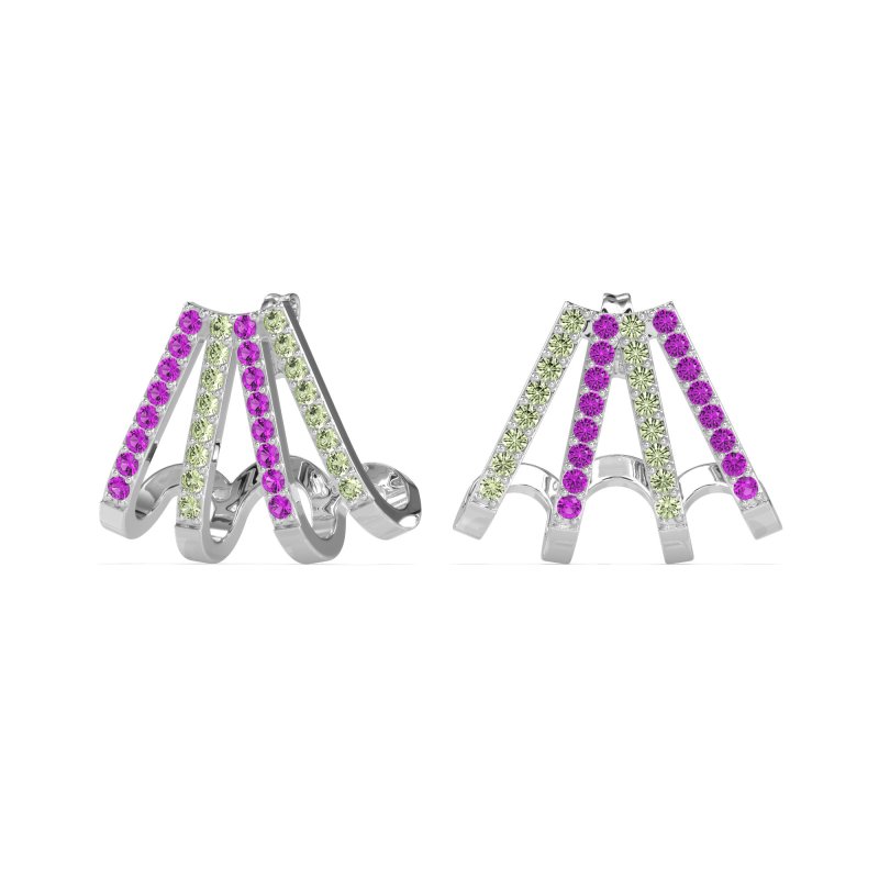 Multi-Row Huggie Earrings