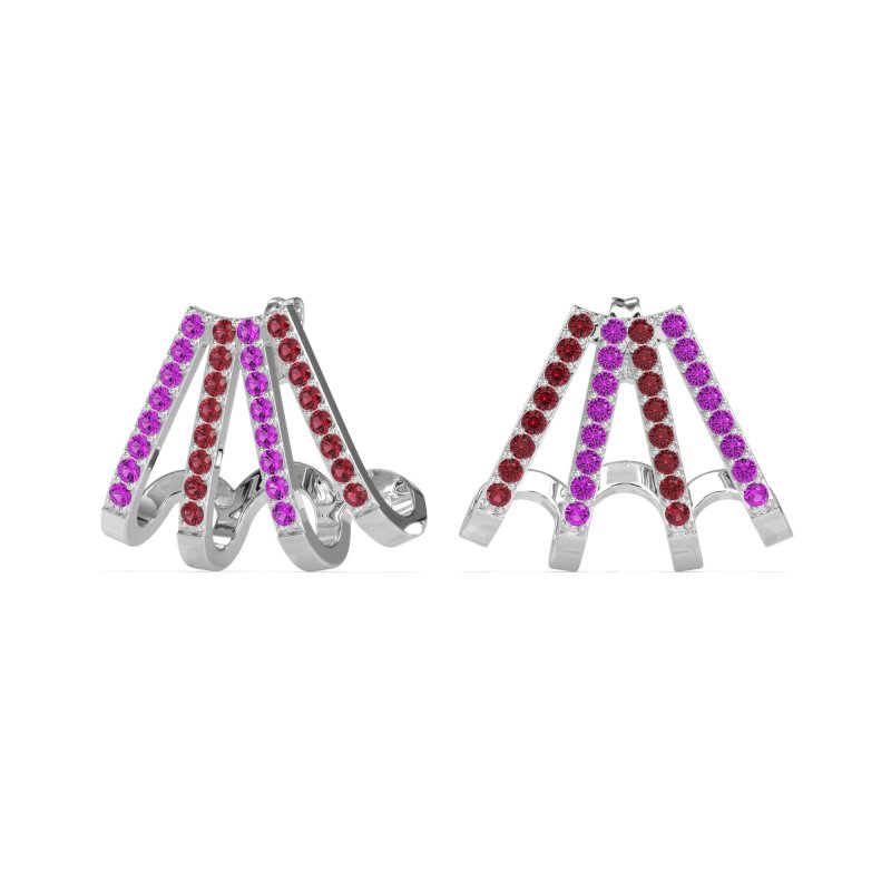 Multi-Row Huggie Earrings