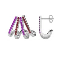 Multi-Row Huggie Earrings