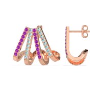 Multi-Row Huggie Earrings