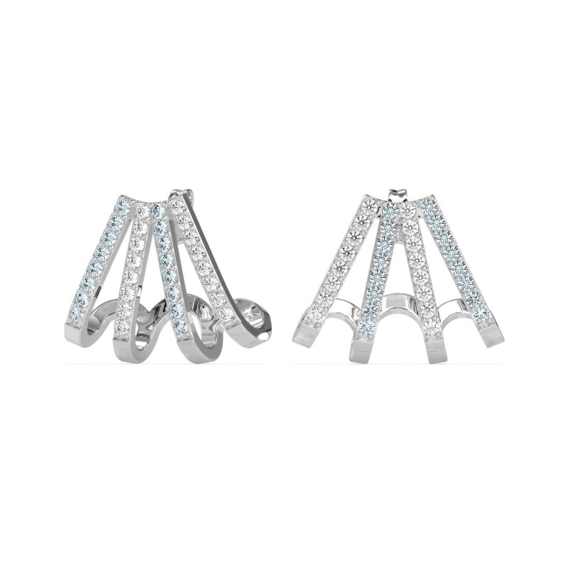 Multi-Row Huggie Earrings