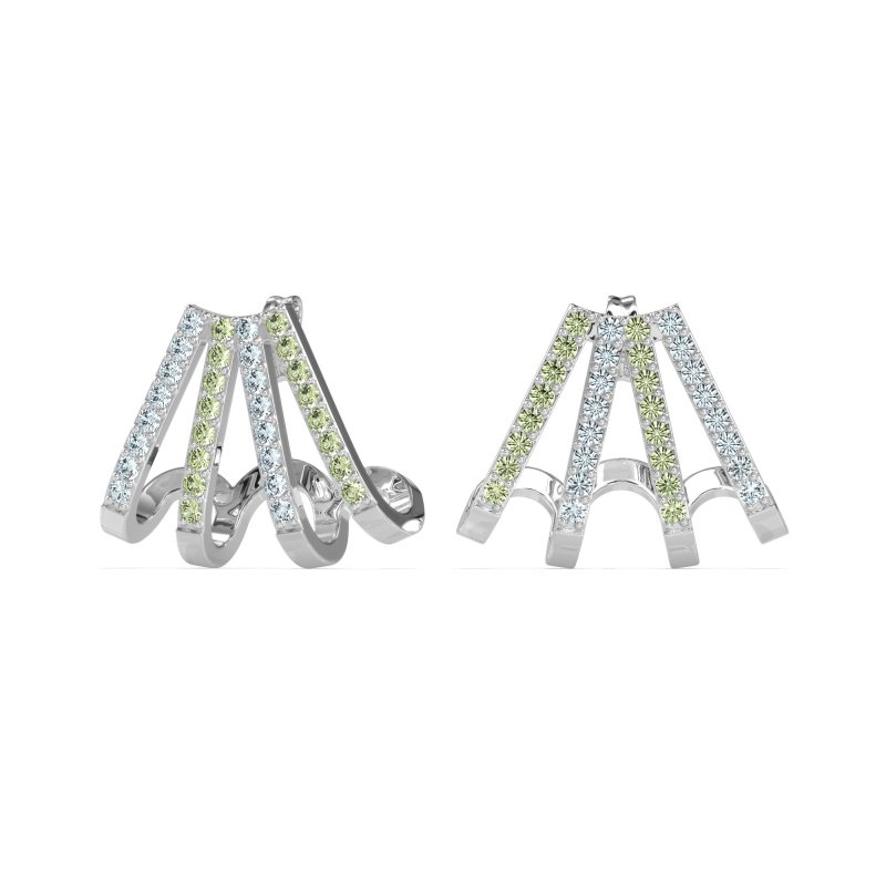 Multi-Row Huggie Earrings