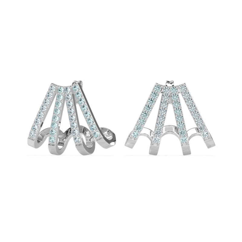 Multi-Row Huggie Earrings