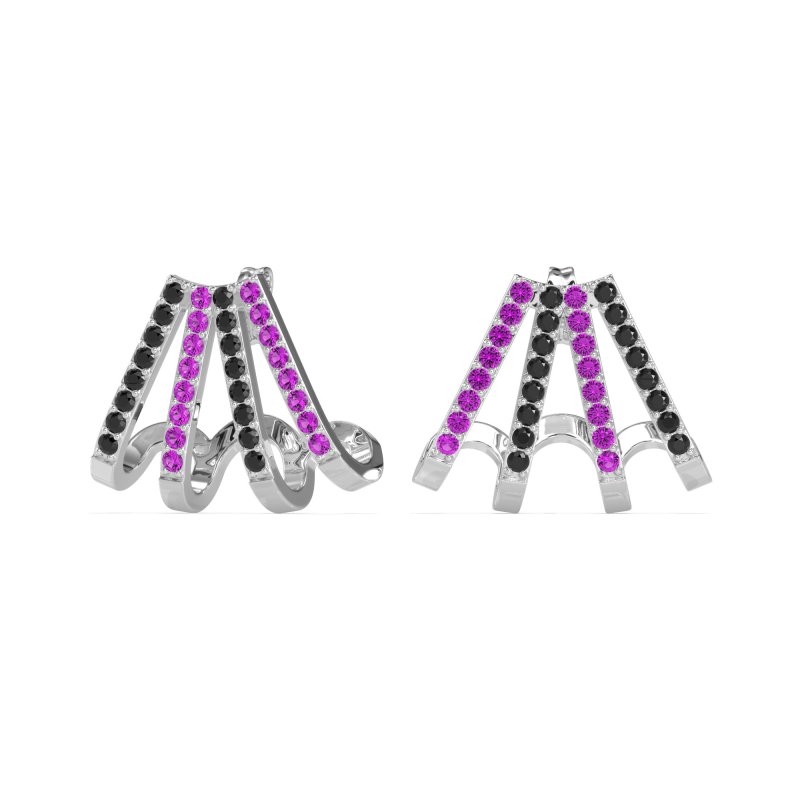 Multi-Row Huggie Earrings