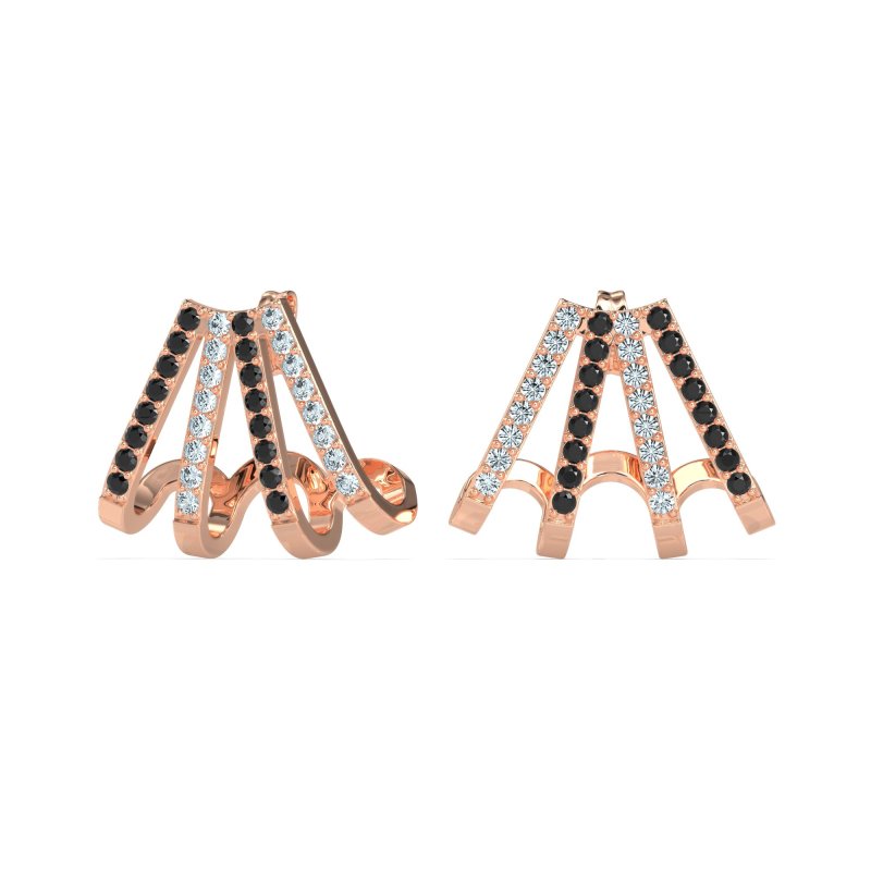 Multi-Row Huggie Earrings