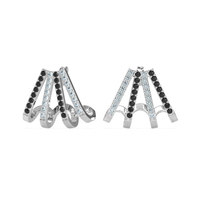 Multi-Row Huggie Earrings