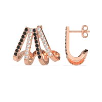 Multi-Row Huggie Earrings