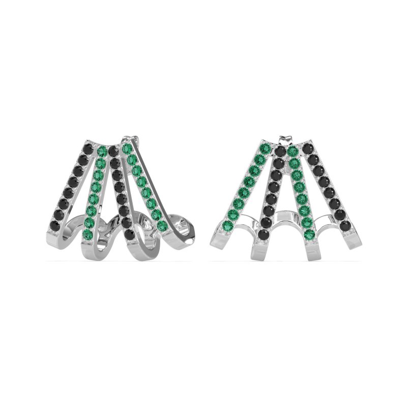 Multi-Row Huggie Earrings