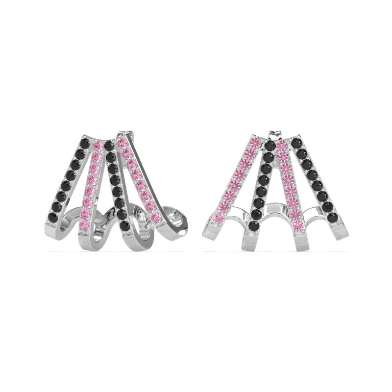 Multi-Row Huggie Earrings