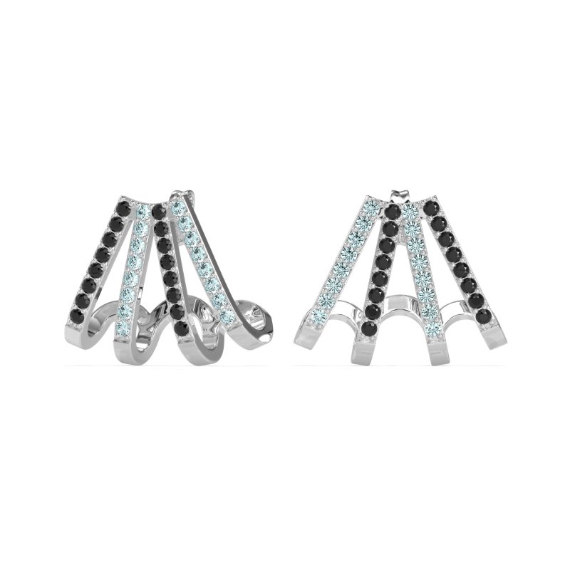 Multi-Row Huggie Earrings