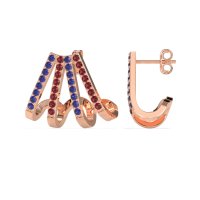 Multi-Row Huggie Earrings