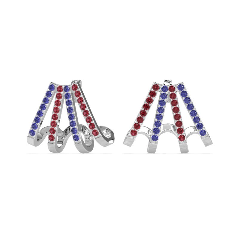 Multi-Row Huggie Earrings