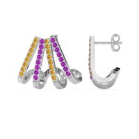 Multi-Row Huggie Earrings