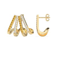 Multi-Row Huggie Earrings