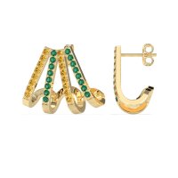 Multi-Row Huggie Earrings