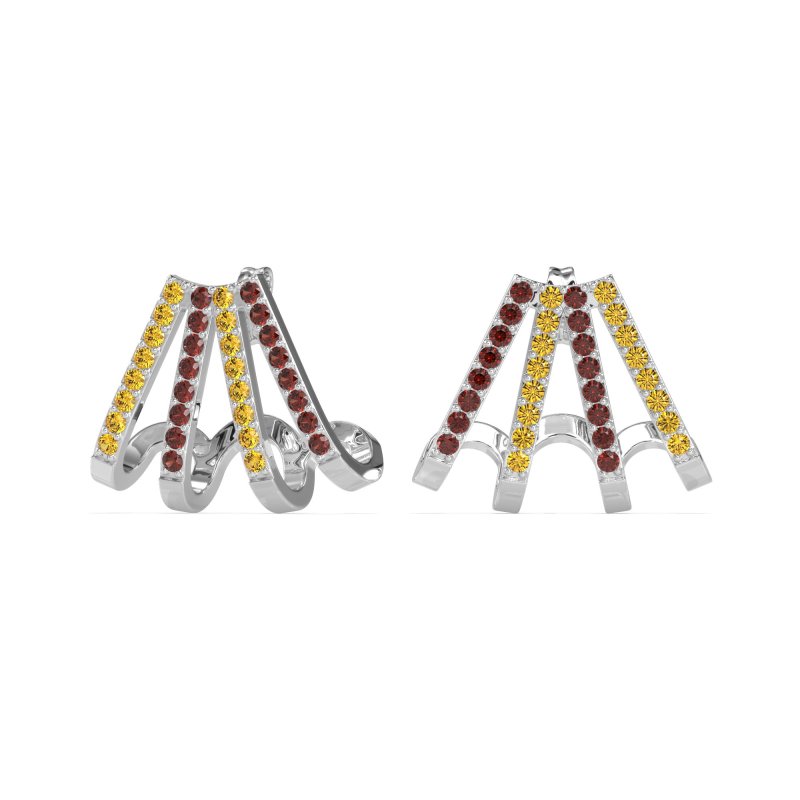 Multi-Row Huggie Earrings