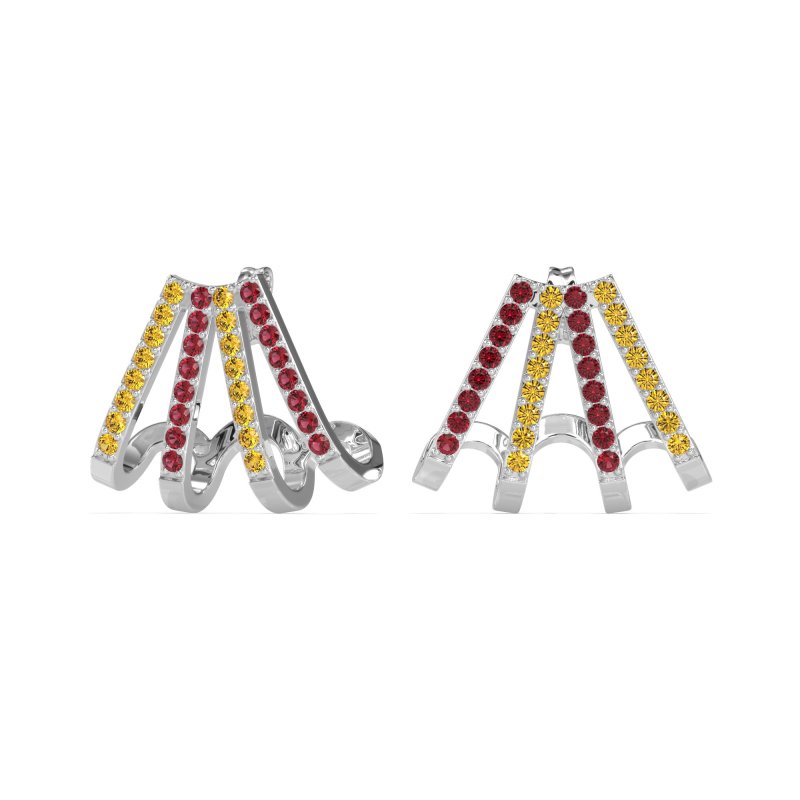 Multi-Row Huggie Earrings