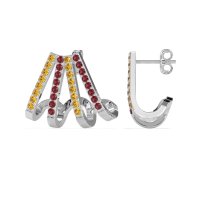 Multi-Row Huggie Earrings