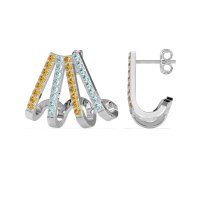 Multi-Row Huggie Earrings