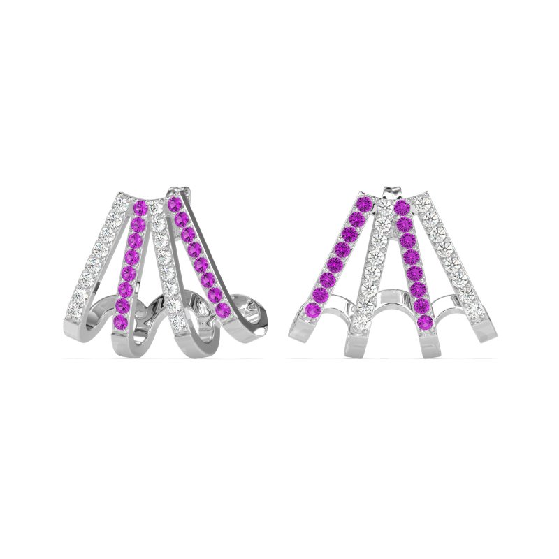 Multi-Row Huggie Earrings