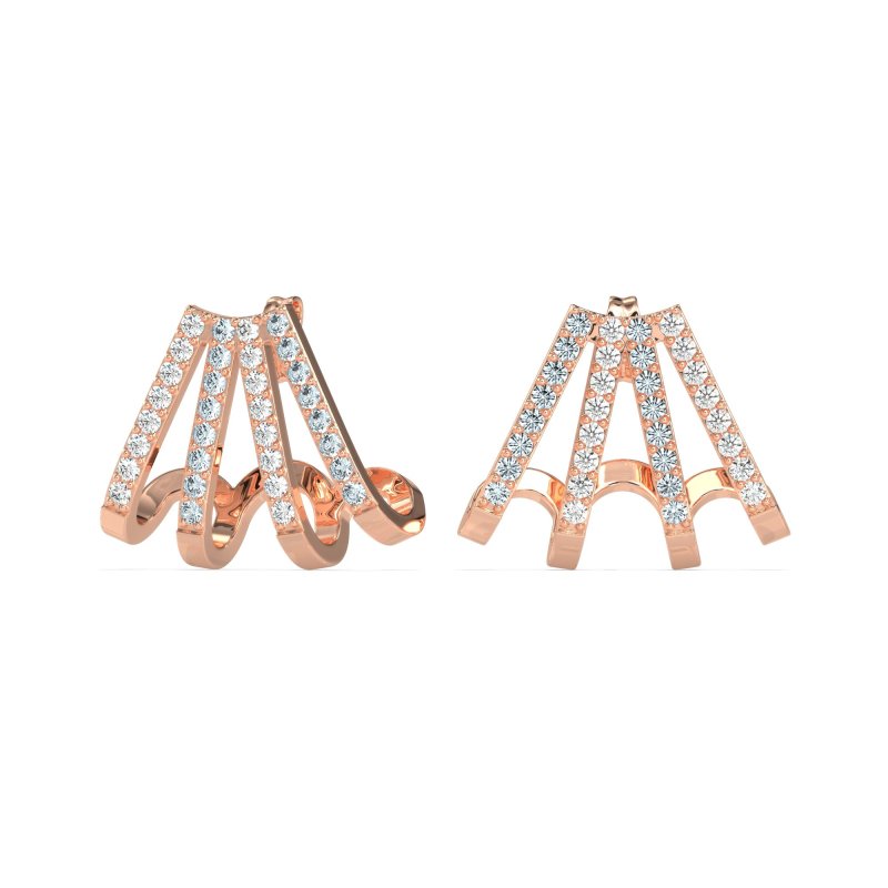Multi-Row Huggie Earrings