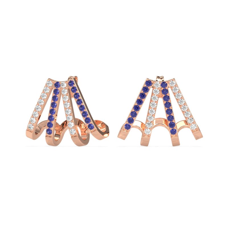 Multi-Row Huggie Earrings