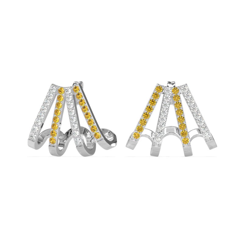 Multi-Row Huggie Earrings