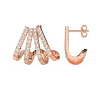 Multi-Row Huggie Earrings