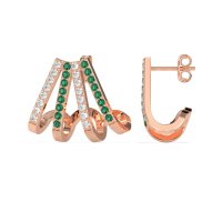 Multi-Row Huggie Earrings