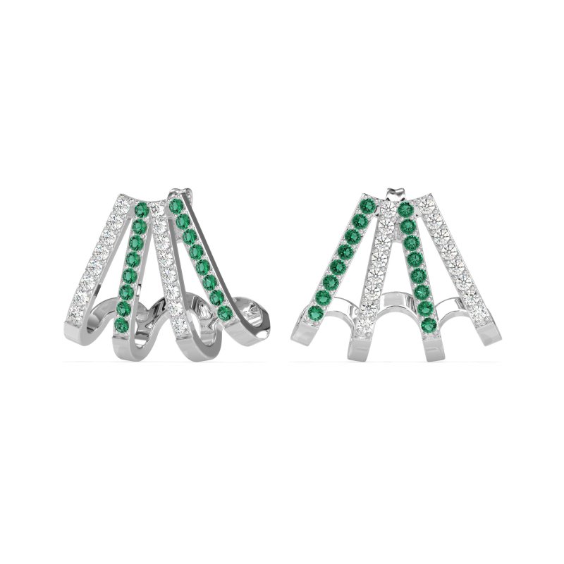 Multi-Row Huggie Earrings