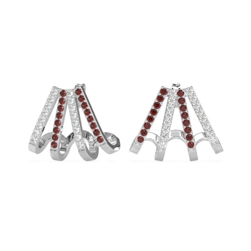 Multi-Row Huggie Earrings