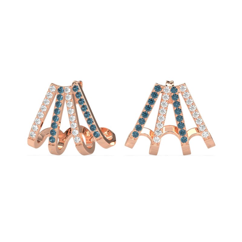 Multi-Row Huggie Earrings