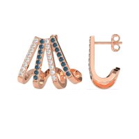 Multi-Row Huggie Earrings