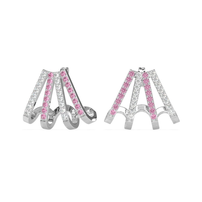 Multi-Row Huggie Earrings