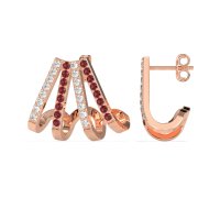 Multi-Row Huggie Earrings