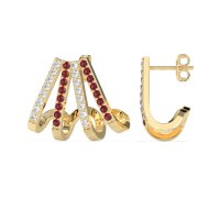 Multi-Row Huggie Earrings