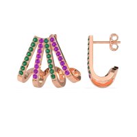 Multi-Row Huggie Earrings