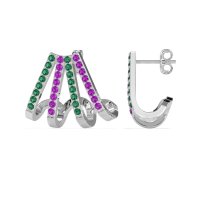 Multi-Row Huggie Earrings