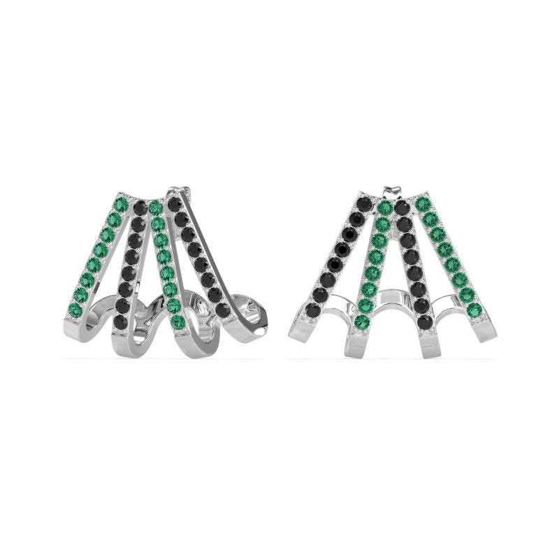 Multi-Row Huggie Earrings