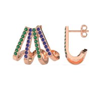 Multi-Row Huggie Earrings