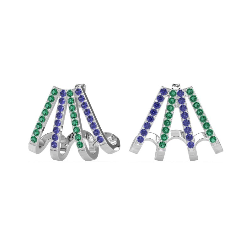Multi-Row Huggie Earrings