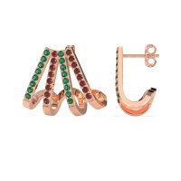 Multi-Row Huggie Earrings
