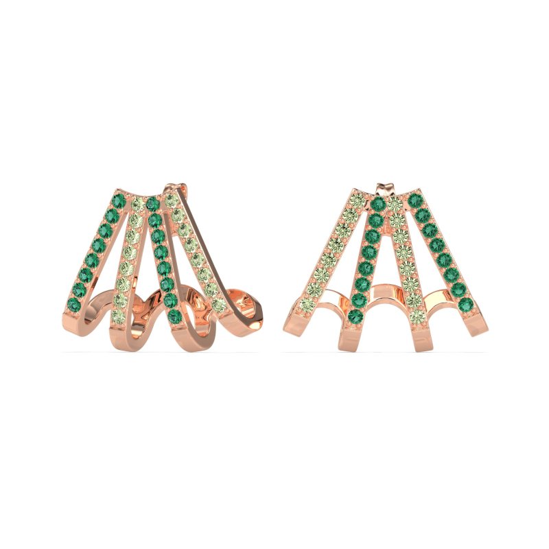 Multi-Row Huggie Earrings