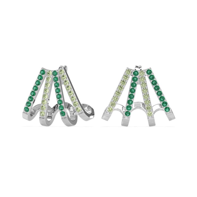 Multi-Row Huggie Earrings