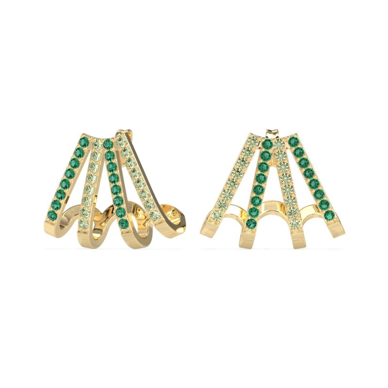Multi-Row Huggie Earrings