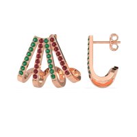 Multi-Row Huggie Earrings